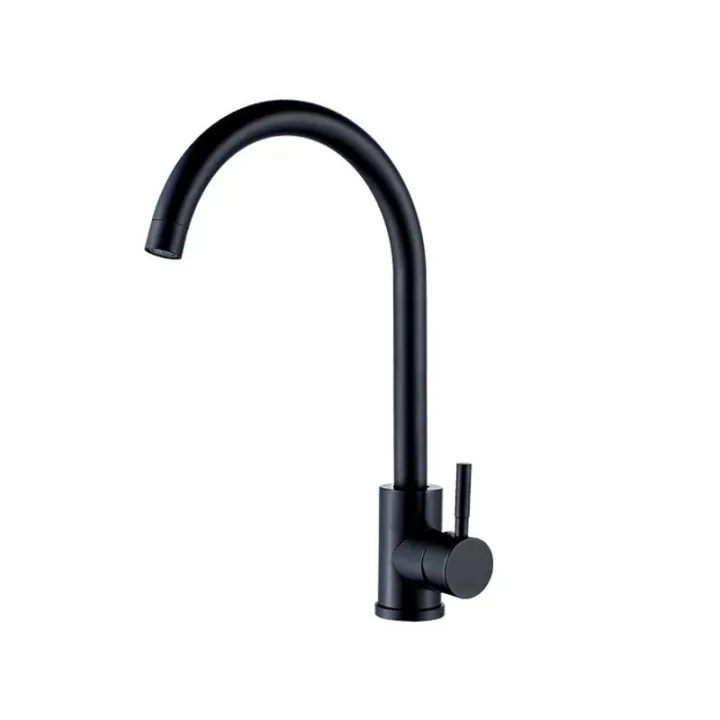 Gooseneck Kitchen Faucet with Single-Lever Handle