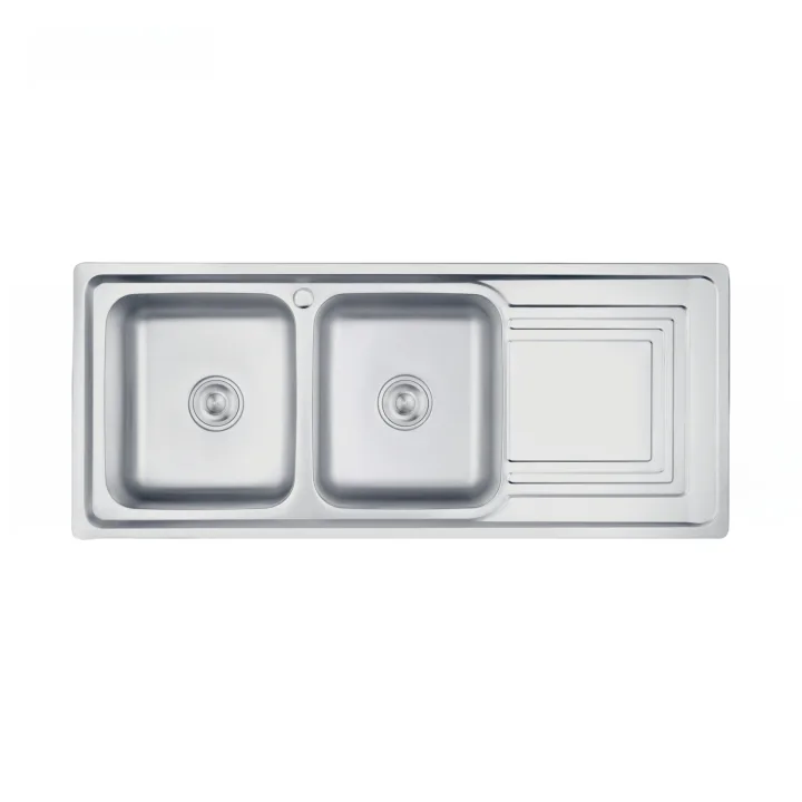 Stainless Steel Double Sink With Washboard