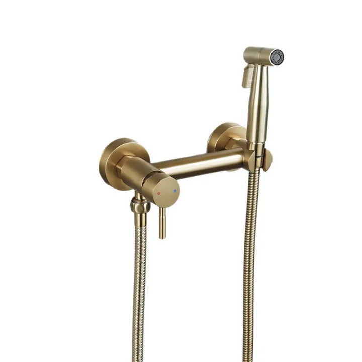 Round Concealed Wall-Mounted Mixer Bidet Sprayer Kit