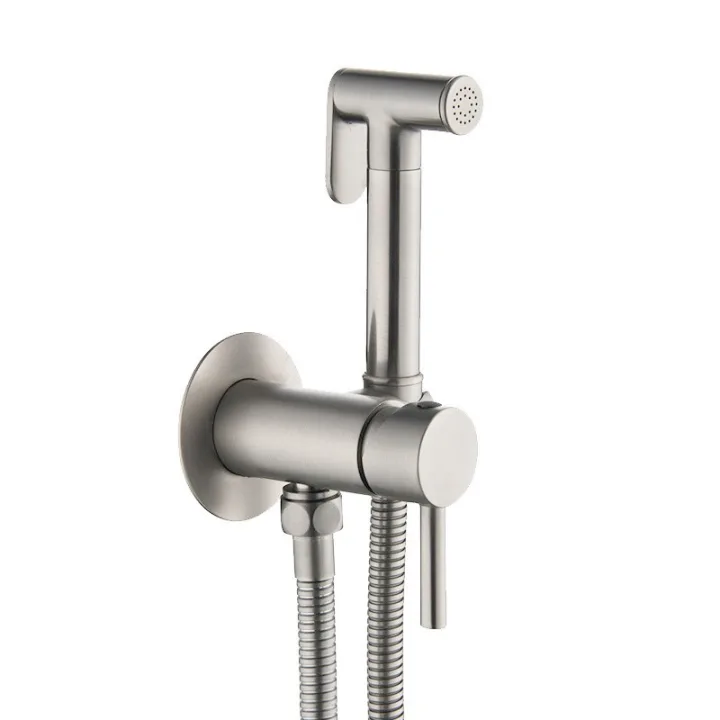 Round Concealed Wall-Mounted Mixer Bidet Sprayer Kit