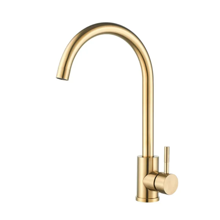 Gooseneck Kitchen Faucet with Single-Lever Handle