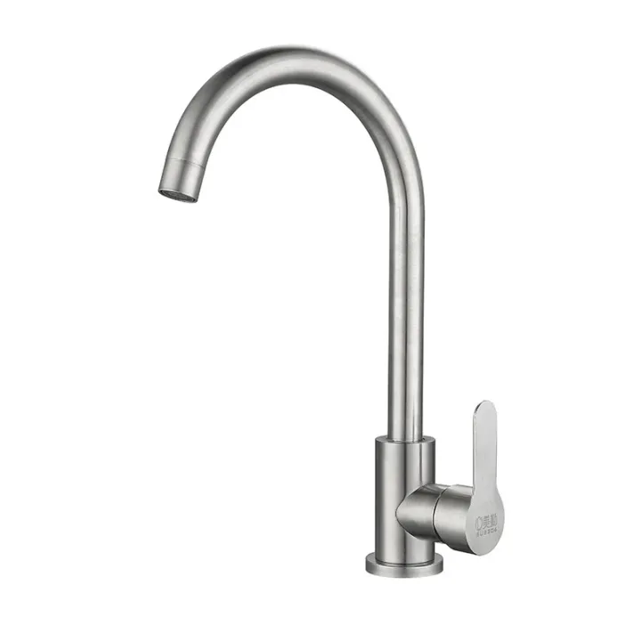 Gooseneck Kitchen Faucet with Single-Lever Handle