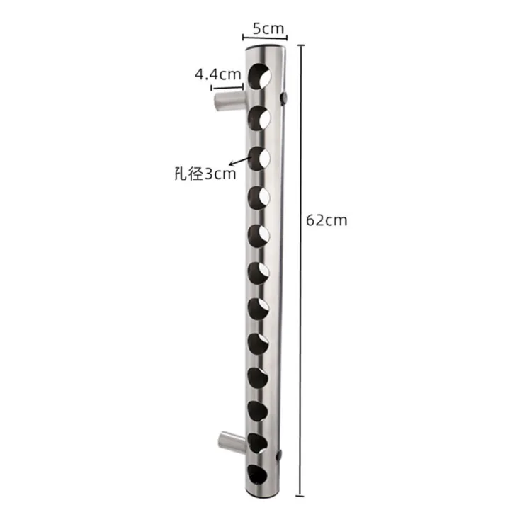304 Stainless Steel Wall-Mounted Wine Bottle Rack