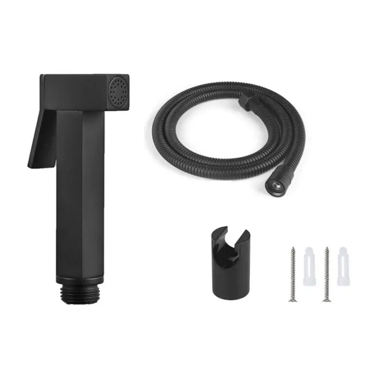Square Portable Handheld Bidet Sprayer 3 pcs with holder & 1.2mts hose
