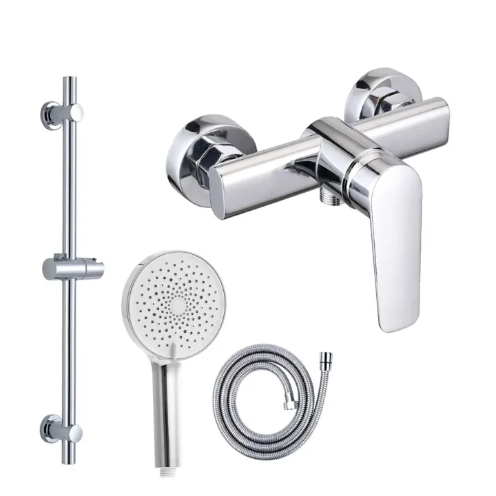 Wall-Mounted Single-Handle Shower Faucet Set