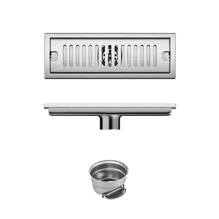Linear Floor Drain Horizontal Slotted Grate 10*30cm