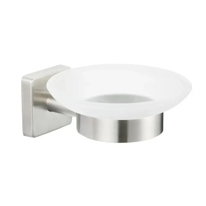 D-Series Square Base Soap Dish Glass Cup