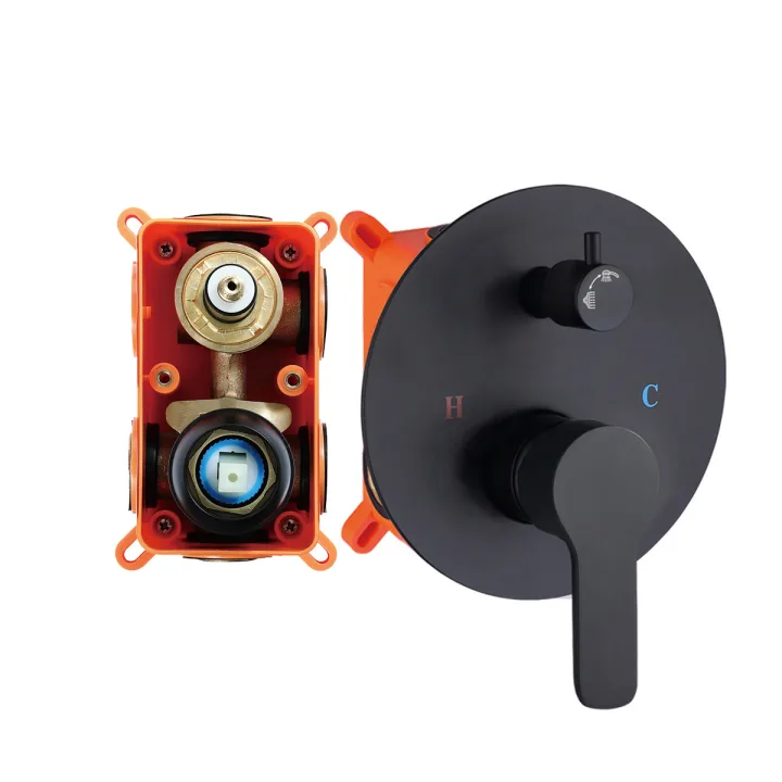 Concealed 3-Outlet Bath-shower mixer Valve with diverter Complete Box
