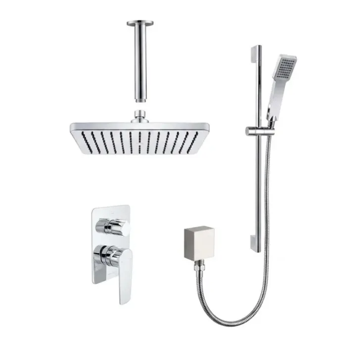 Square Concealed Shower Set With Shower & Sliding Bar