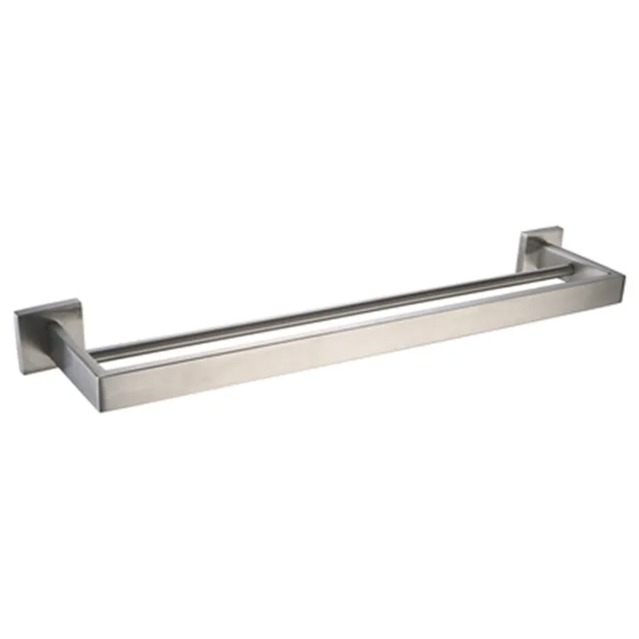 H-Series Square Base Double Bar Towel Holder