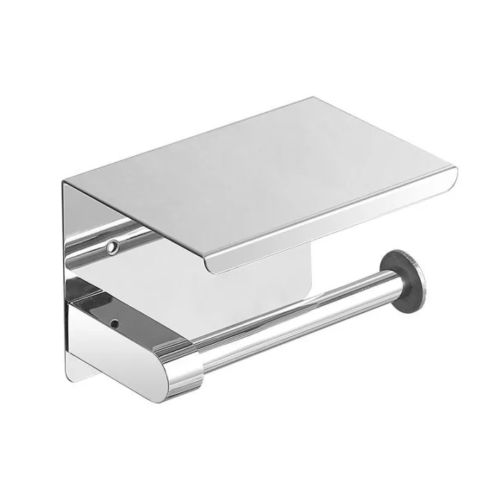 Toilet Paper Holder with Panel with Drilling / Self Adhesive Tape