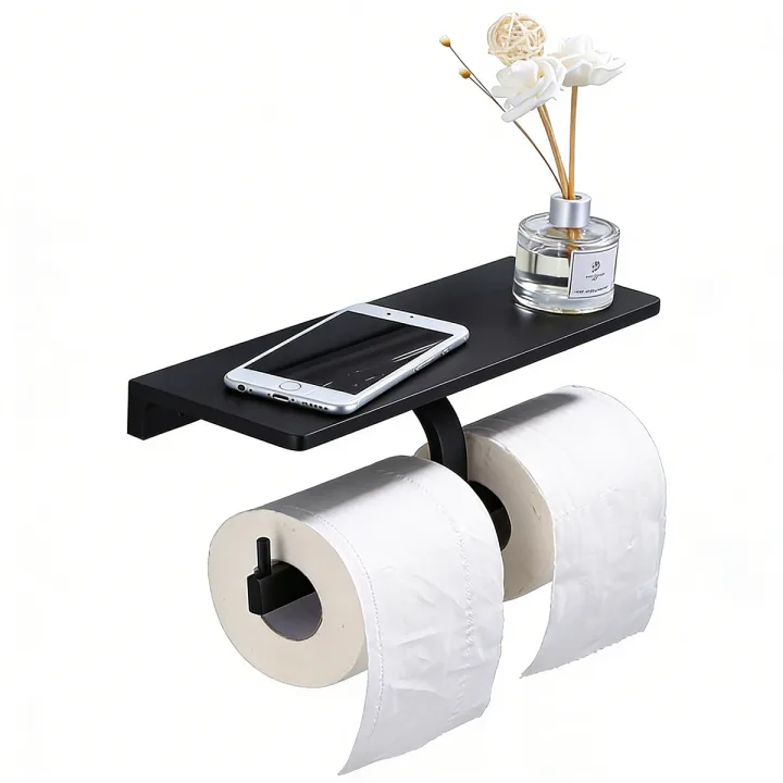 Toilet Paper Holder with Shelf