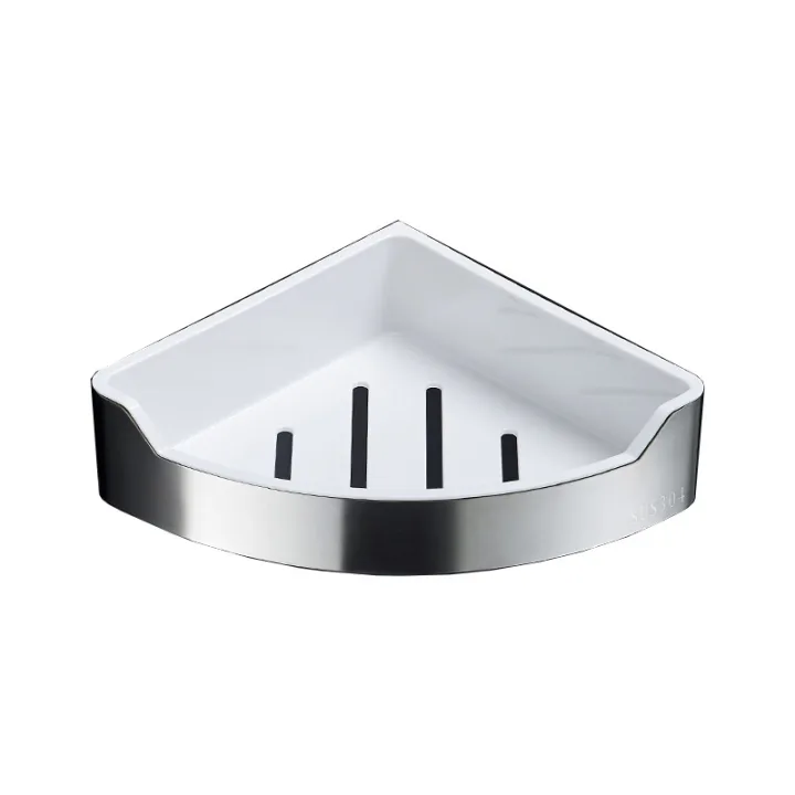 304 Stainless Steel A11 Single Layer Corner Shelf - Square Wire