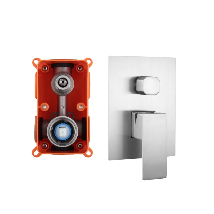 Concealed 3-Outlet Bath-shower mixer Valve with diverter Complete Box