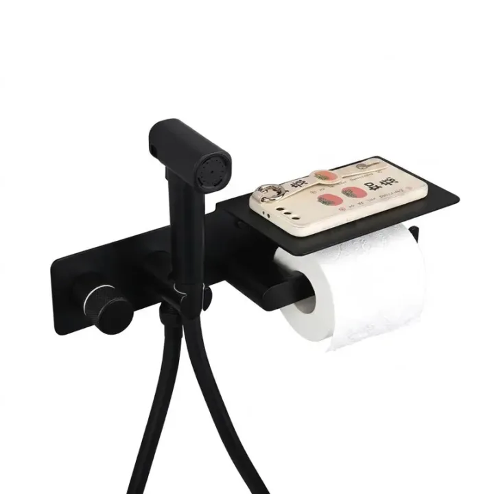 Multifunction Wall-in Sprayer Set With Tissue Holder