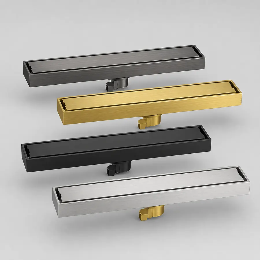 Tile-insert linear shower drains for project and distribution orders